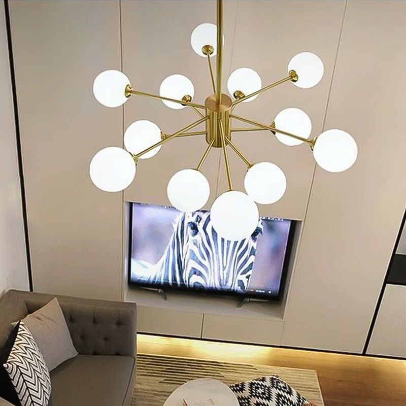Luces de lámpara geométrica contemporánea accesorios de iluminación de lámpara de vidrio en oro