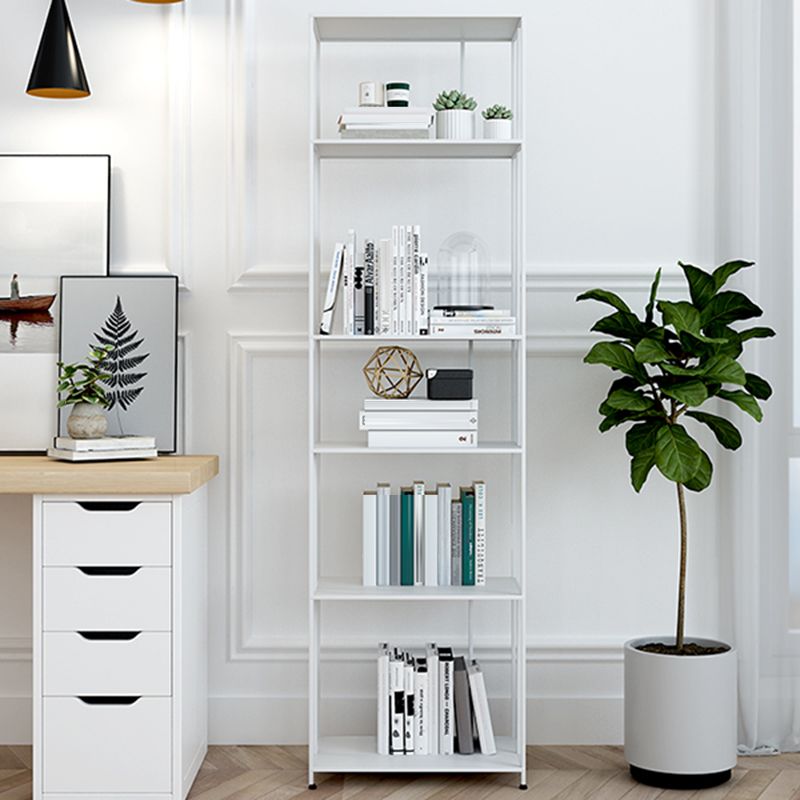 Industrial Style Metal Bookshelf 5-shelf Open Shelf Bookcase for Home