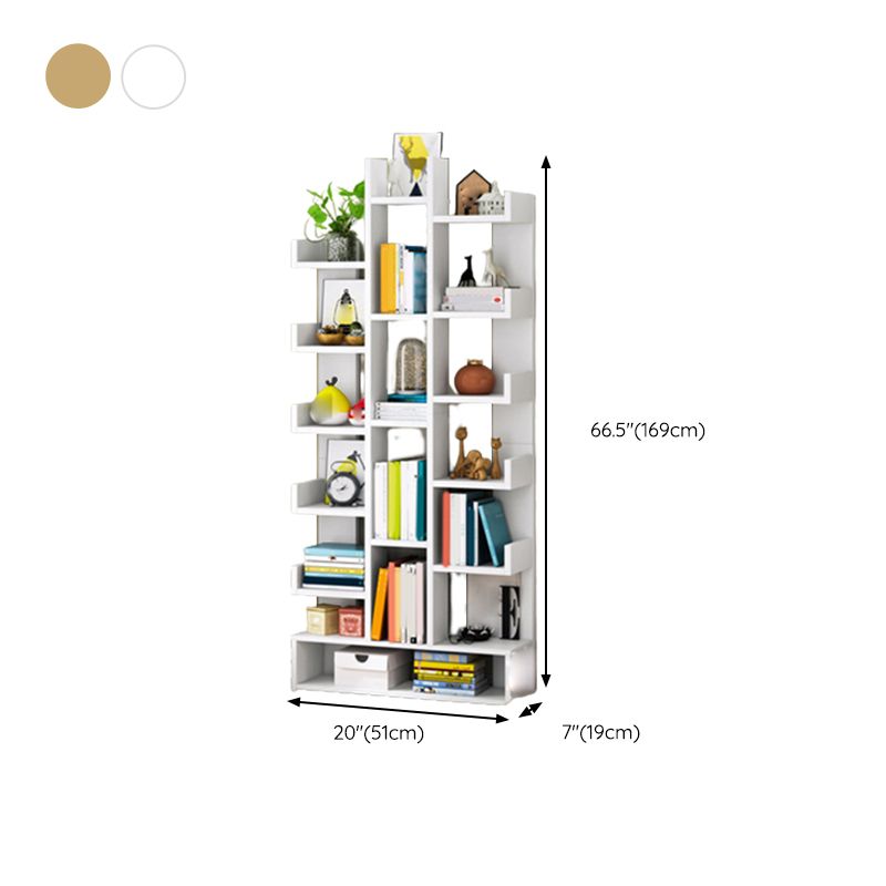 Modern Engineered Wood Bookshelf Open Bookcase Book Shelf for Living Room