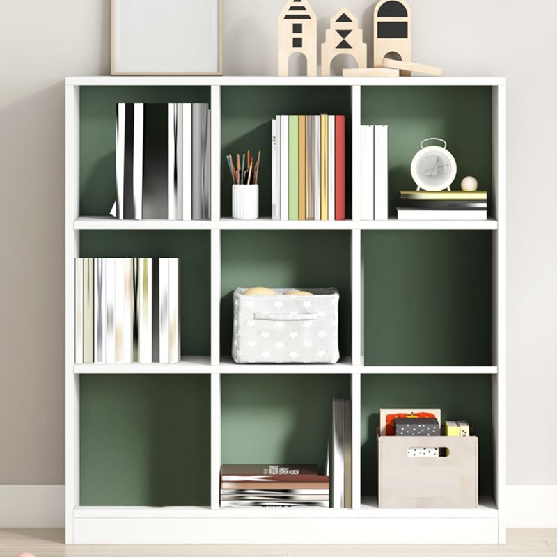 Contemporary Closed Back Bookcase Standard Wooden Bookshelf with Shelves