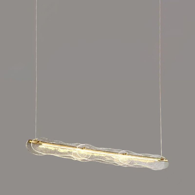 Nordic Style Copper Hanging Lamp Geometry Shape Island Light Fixture for Bedroom