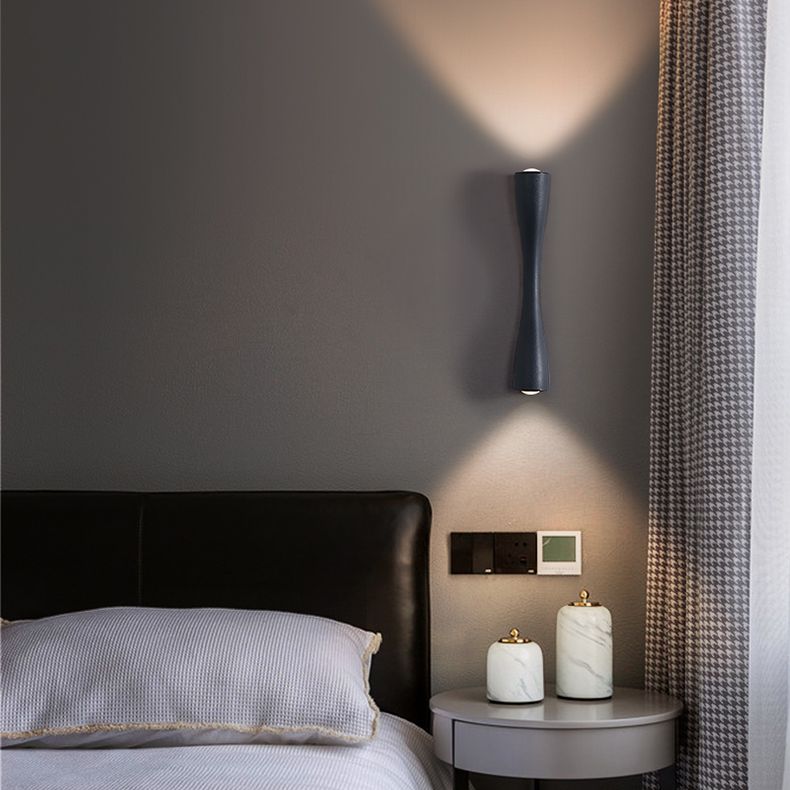 Moderni tubi in stile minimalista lampada montata a parete 2 luci illuminazione montata a parete con tonalità in alluminio