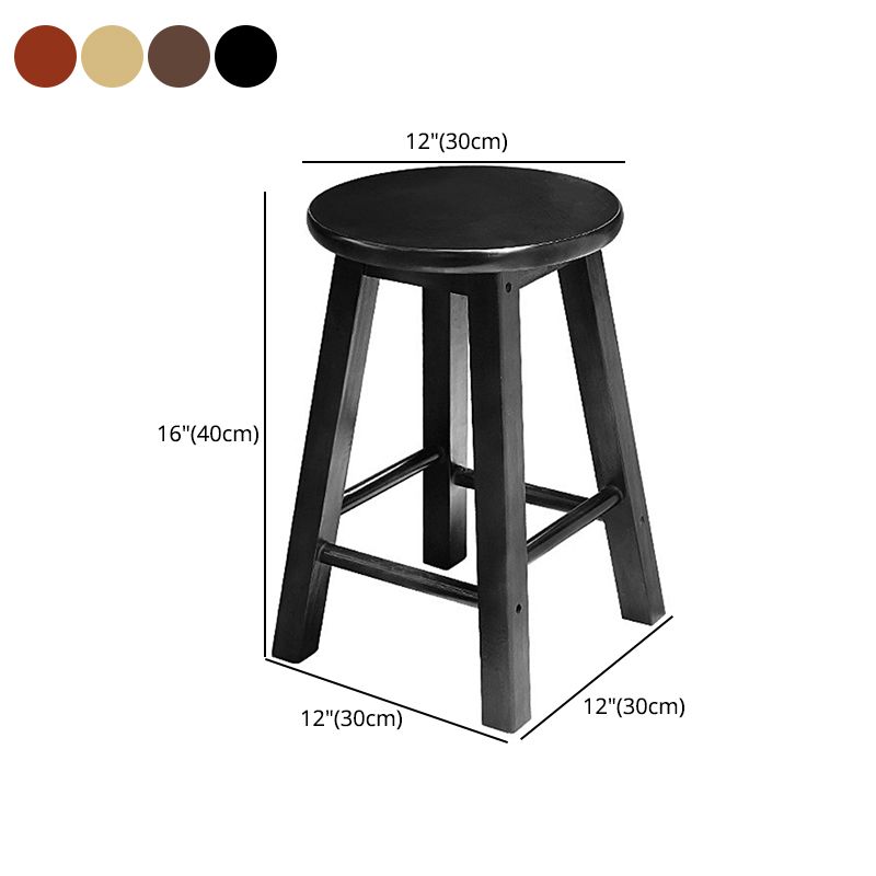 Taburete de bar retro simple de madera industrial Taburete alto interior con asiento redondo