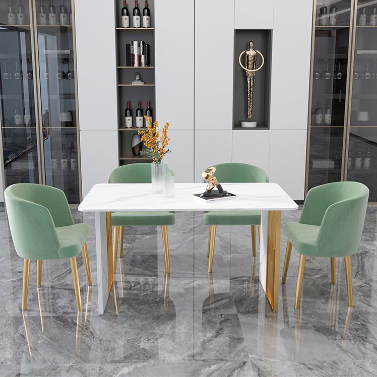 Luxe 1/2/5/7 stukken Dinerset Sintered Stone Rechthoek eettafel ingesteld met stoelen