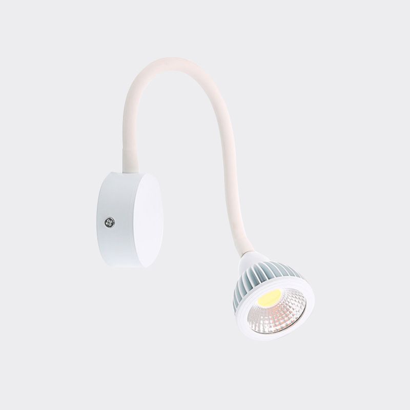 Dome Alluminio Alluminio Sconcetto Luce moderno LED LED Accensione a parete bianca regolabile con/senza interruttore, luce calda/bianca