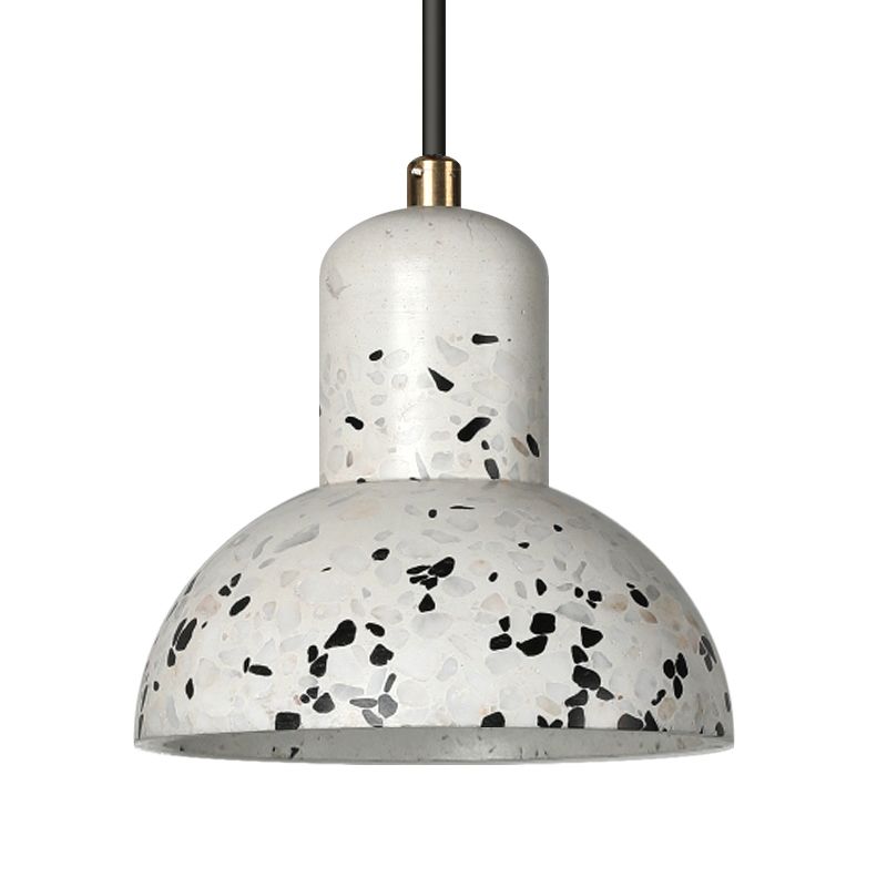 Cement Urn Down Lighting Nordic 1 Light White and Black Ceiling Pendant Lamp for Restaurant