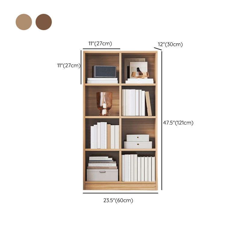 Engineered Wood Shelf Bookcase Standard Modern Bookshelf with Closed Back