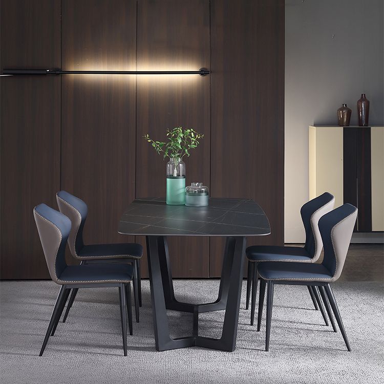 Industrial Rectangle Furniture Trestle Base Dining Site Table for Dining Room