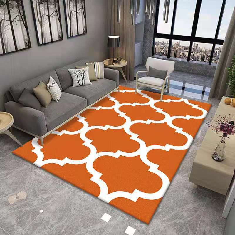 Contemporary Harlequin Print Carpet Polyester Indoor Rug Washable Rug for Home Decoration