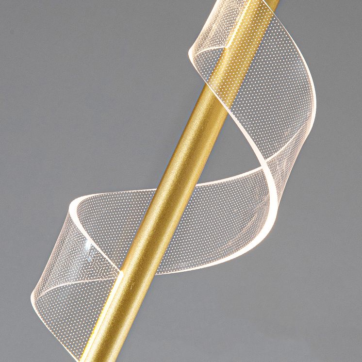 Contemporary Linear Hanging Light Kit Metal 1-Light Ceiling Light for Bedroom