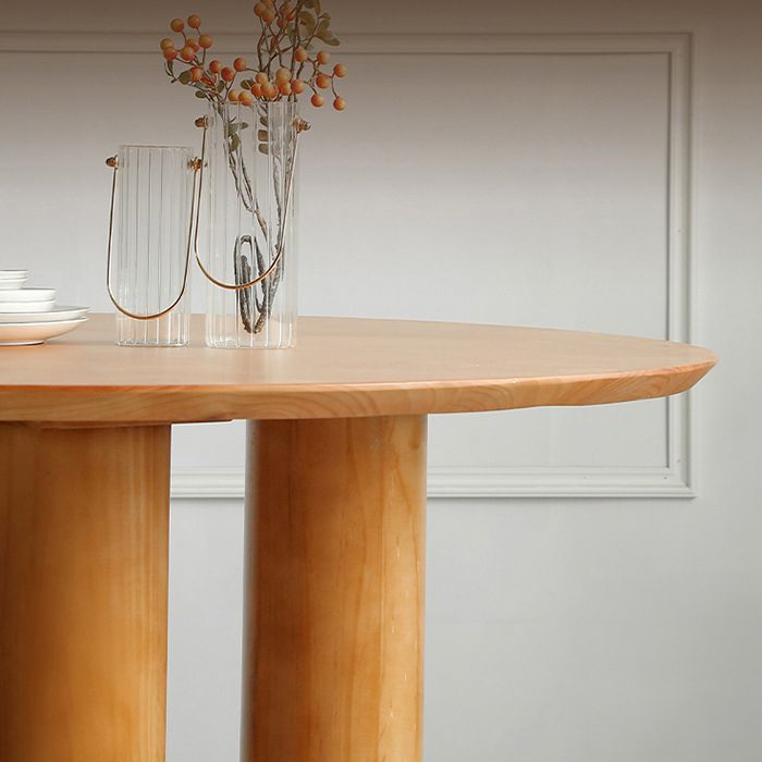 Solid Wood Dining Set 1/2/3/4 Pcs Round Dining Table with Windsor Chairs