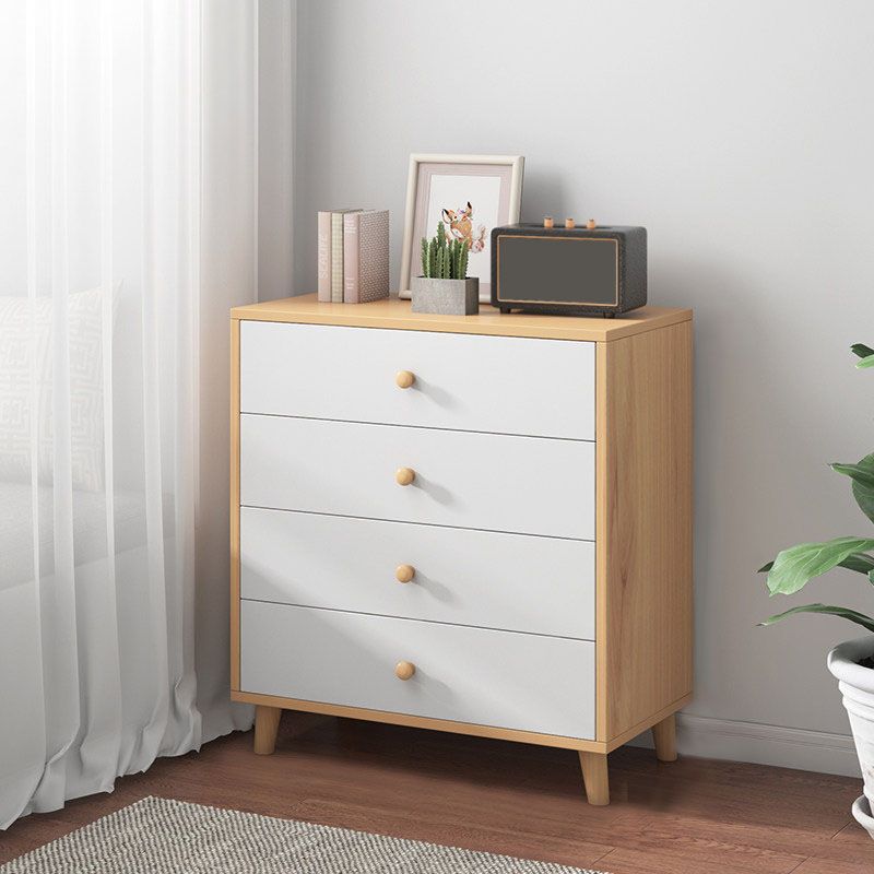 Contemporary Bedroom Chest Wooden Storage Chest with Drawers