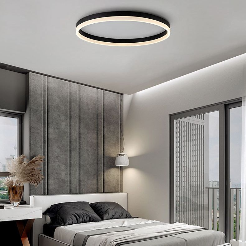 Plafonnier encastré rond en aluminium style moderne lampe simple encastrée