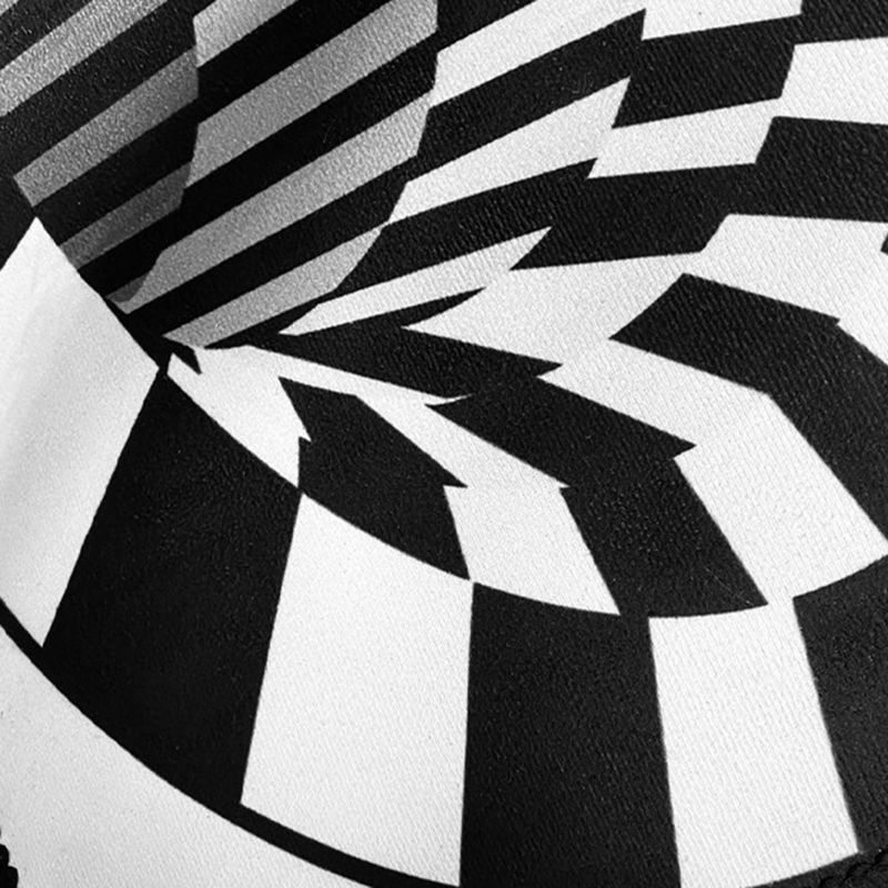 Black Modern Carpet Polyester Geometric Carpet Non-Slip Backing Carpet for Home Decor