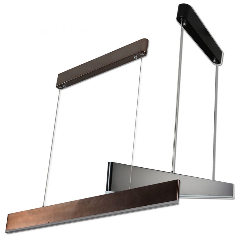 1 Light Rectangle Island Lights Contemporary Metal Island Lighting in Black