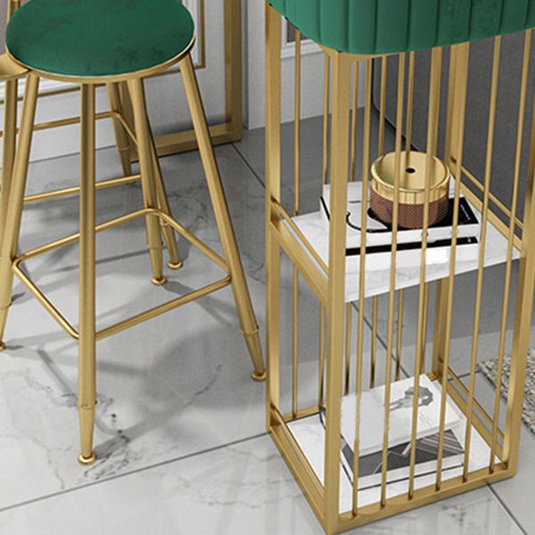 Faux Marble Counter Height Pub Set 1/2/3 Pieces Bar Stool and Table Set