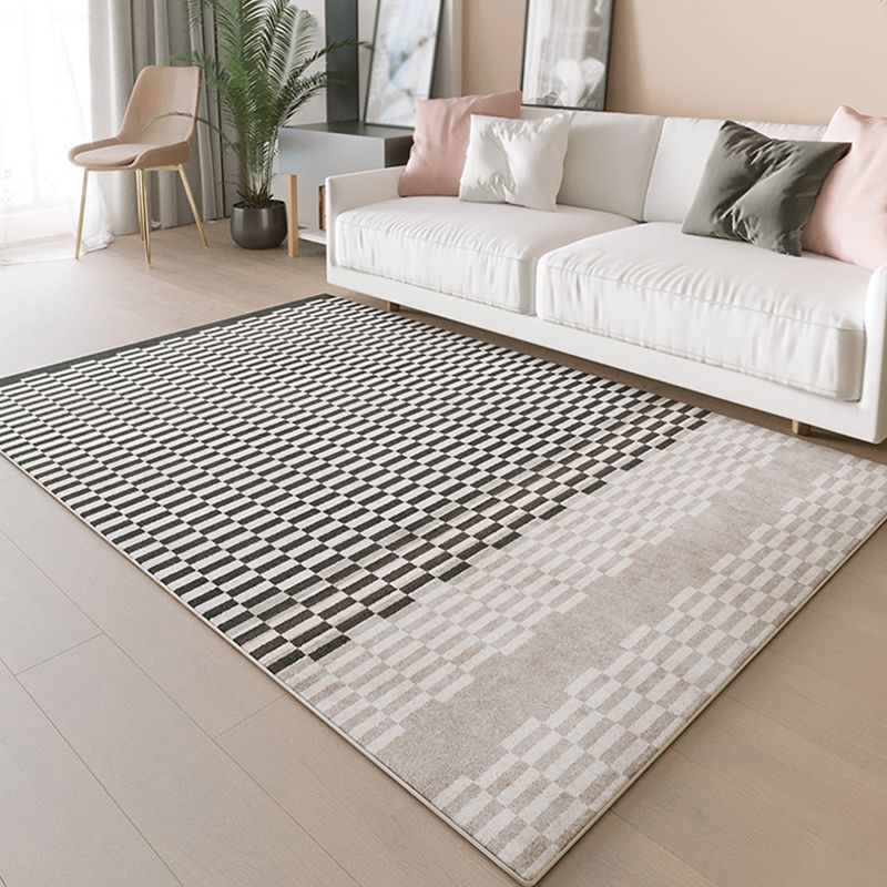 Tapis confortable à carreaux de buffle, couleur mixte, en Polyester, avec envers antidérapant, pour la décoration de la maison