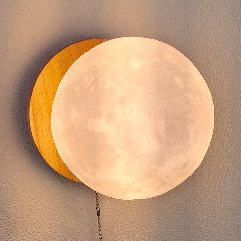 Glass Ball Wall Light Fixture Modern Style Wall Sconce Light for Living Room