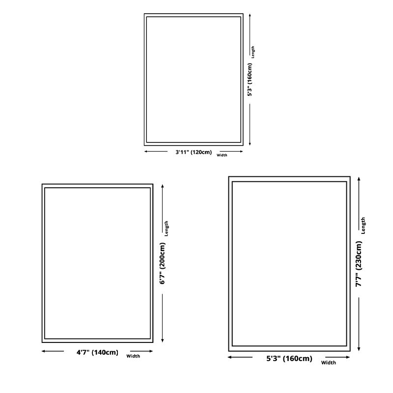 Stylish Geometric Print Rug Modern Polyester Area Rug Stain Resistant Carpet for Home Decor