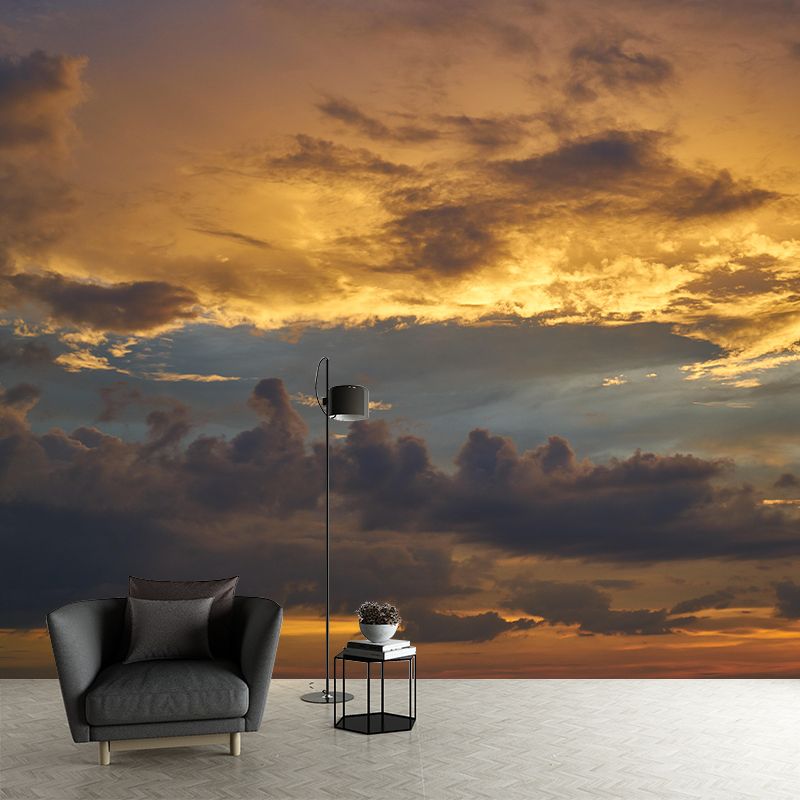 Environmental Contemporary Sky Wall Mural Mildew Resistant Wallpaper for Room