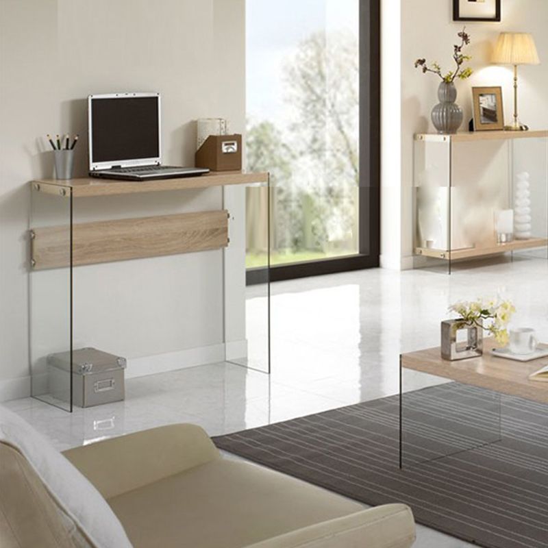 Rectangle Shape Contemporary Console Table Stone Console Sofa Table in Natural