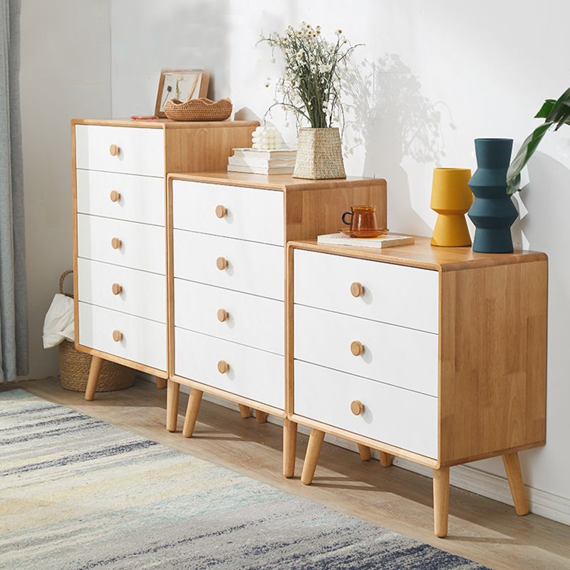 13.77" Wide /15.35" Wide Accent Cabinet Solid Wood 3/4/5  Drawers Cabinet in Brown