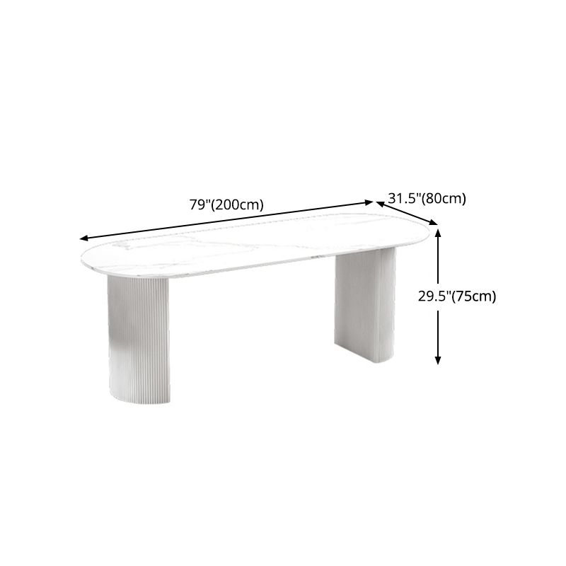 Sintered Stone Dining Table White Modern Dining Table for Kitchen