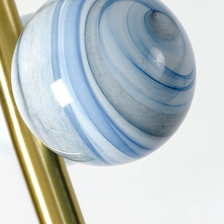 Moderno lampadario lineare minimalista lampadario sferico in vetro smerigliato 3 lampadario soffitto leggero