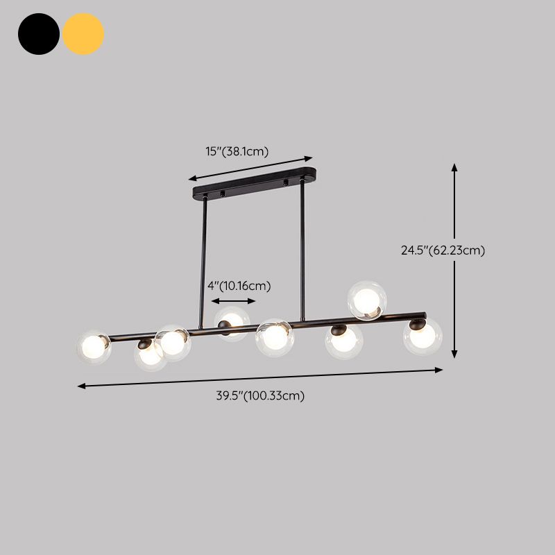 Modern Style Globe Shade Island Pendants Glass Pendant Lights for Dining Room
