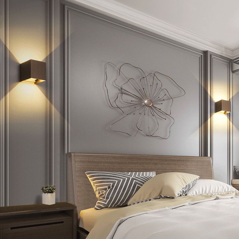 Moderner Stil Aluminium Wandleuchte 2 Lichter Wandleuchten für Wohnzimmer
