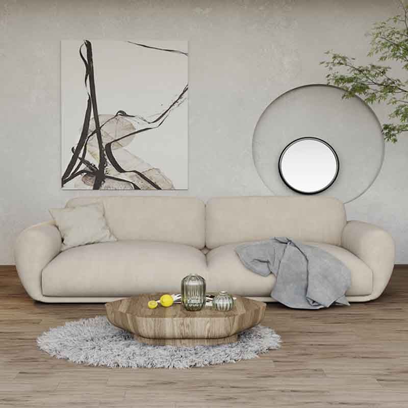 Square Arm Loose Back Sofa 39"W Modern Sofa  for Living Room