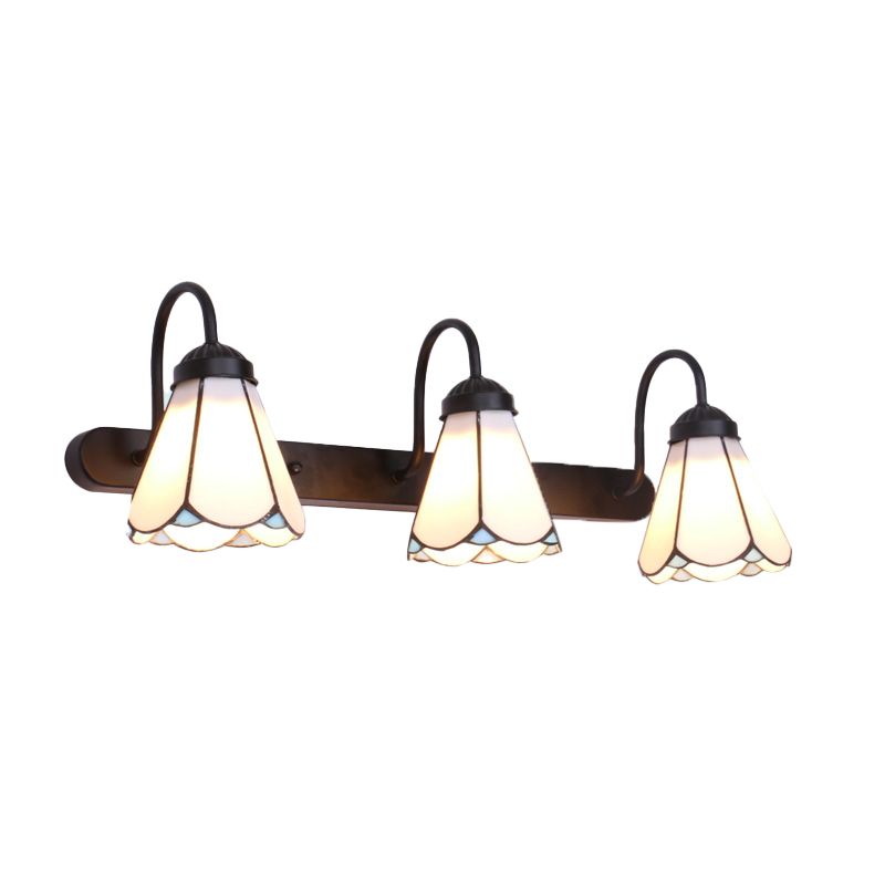 Handcrafted Art Glass Wall Lamp Tiffany Bell Shaped Bathroom Vanity Light