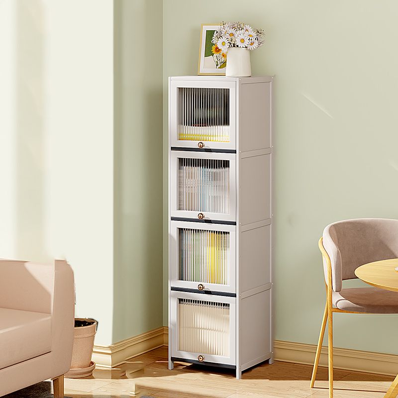 Contemporary White Accent Cabinet, Rectangle Standard Cabinet