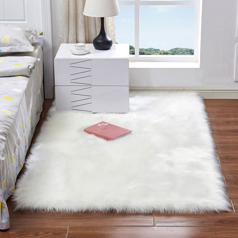 Tappeto a più colorato alla moda in finto lana in finto moquette in lavatrice in lavatrice per animali domestici tappeto non slip per camera da letto per camera da letto