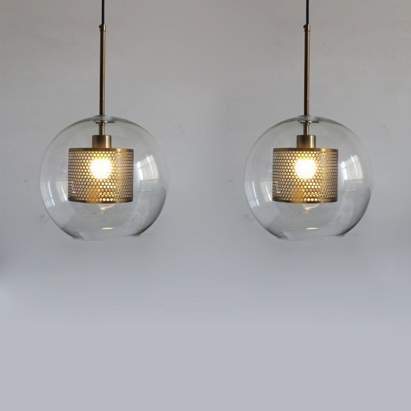 Glasschattierter Lichtkit zeitgenössischer Stil Bronze Anhänger Beleuchtung