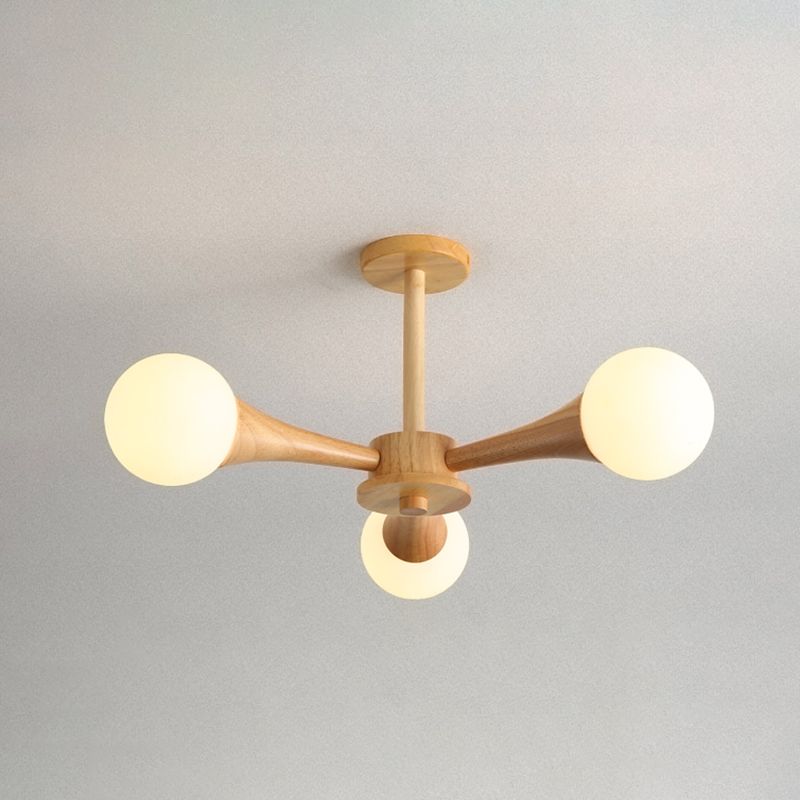 Globe Kronleuchterleuchten moderne Multi-Head-Kronleuchterlampe mit Glasschatten