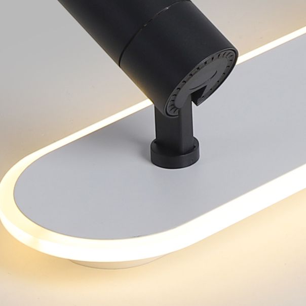 Lámpara de techo de metal de estilo moderno con montaje empotrado LED de pasillo oblongo y lámpara ajustable