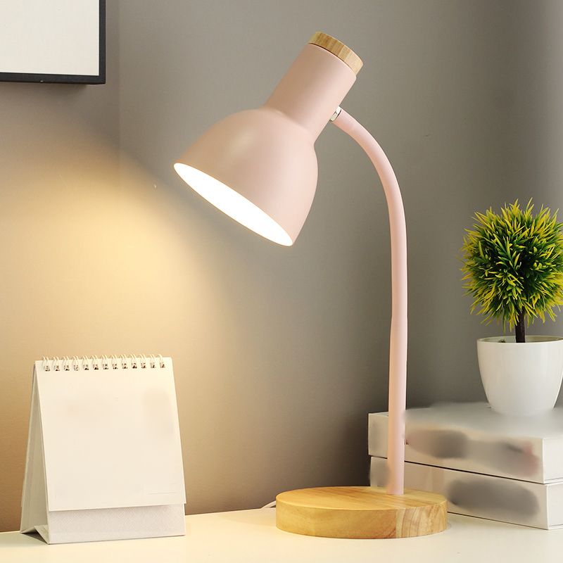 Modern Style Conical Nightstand Lamp Metal 1-Light Table Light for Bedroom