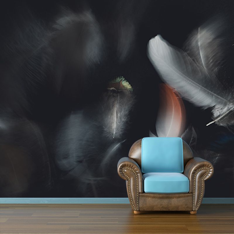 Soft Feathers Mildew Resistant Wallpaper Photography Sleeping Room Wall Mural