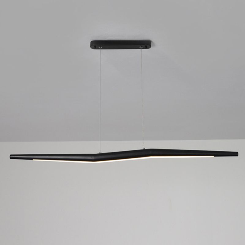 Twig Shaped Metal Ceiling Lamp Minimalistic LED Island Light Fixture for Restaurant