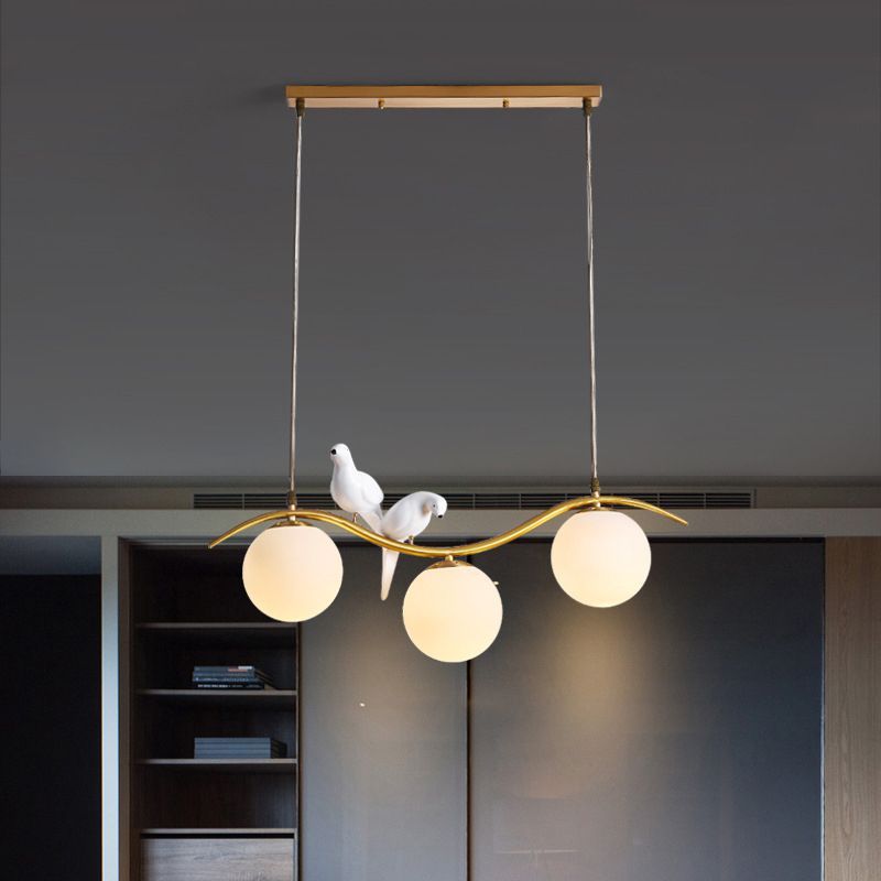 Contemporary Kitchen Island Lighting Golden Ceiling Light for Foyer