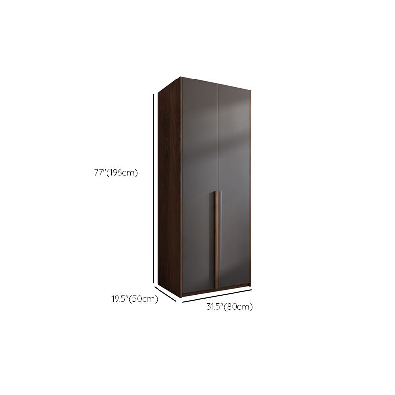 Hinged Wooden Wardrobe Closet with Drawer Modern Storage Cabinet