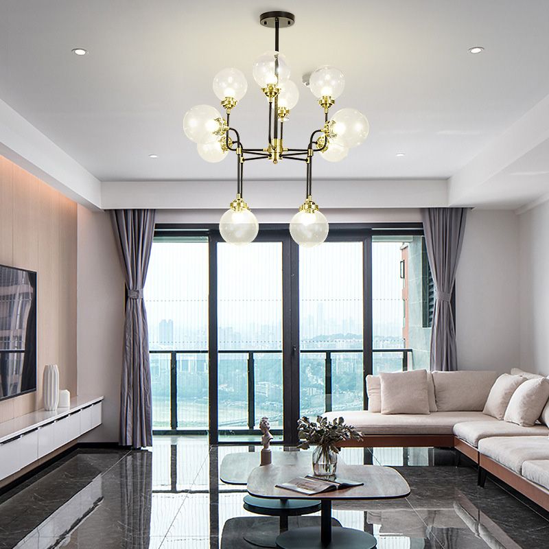 Lámpara de lámpara esférica de vidrio lámpara de lámpara simple para sala de estar para sala de estar