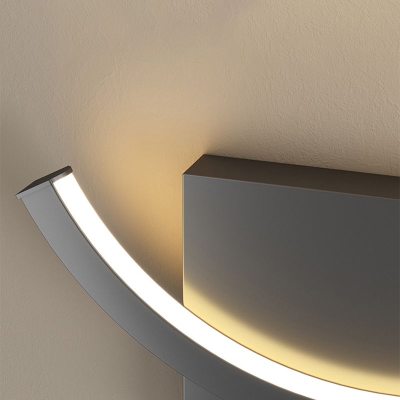 Apparecchiatura per illuminazione da parete nordica per parete da letto a led con tonalità acrilica a forma di C