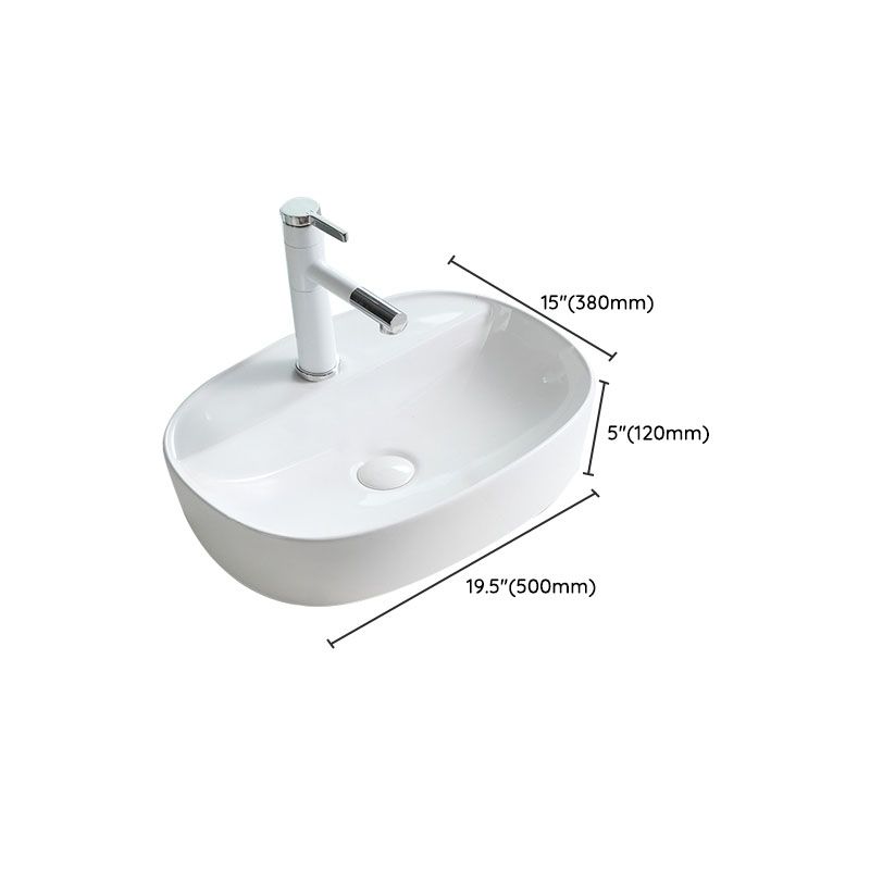 Porcelain Bathroom Sink Contemporary Simple Vessel Bathroom Sink