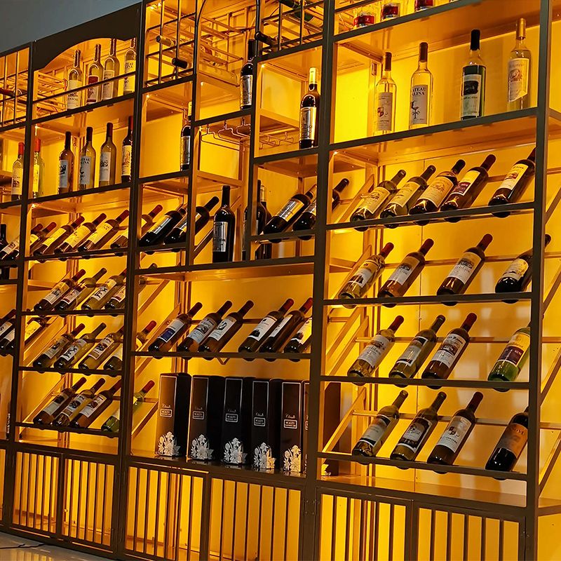 Luxury Floor Wine Shelf Metal Horizontal Wine Racks with Shelf