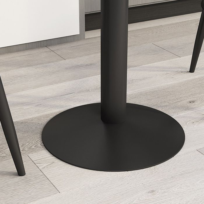 Modern Round Bar Table Set 1/3 Pcs Stone Top Bar Table and Leather Upholstered Stools