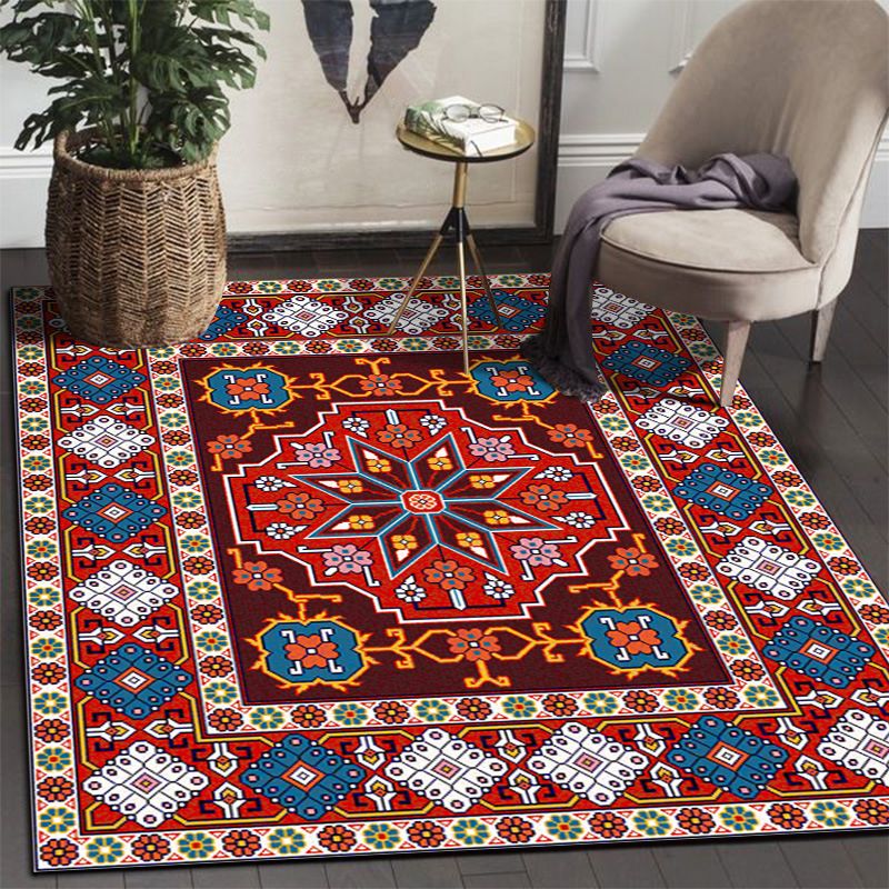 Alfombra de alfombra de estampado boho alfombra de alfombra resistente a la alfombra para la decoración del hogar