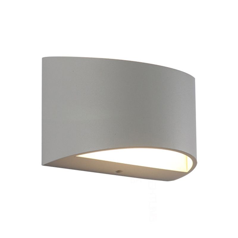 Metal Geometric Wall Light Minimalist LED White Wall Mount Lamp in Warm/White Light