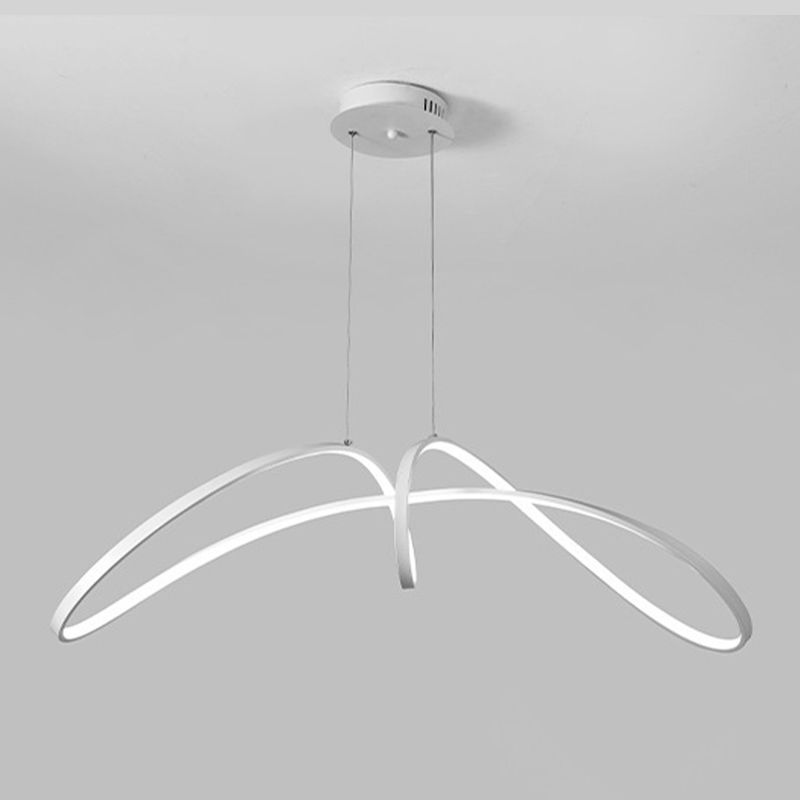 LED White/Black Ceiling Light Contemporary Kitchen Island Lighting for Room